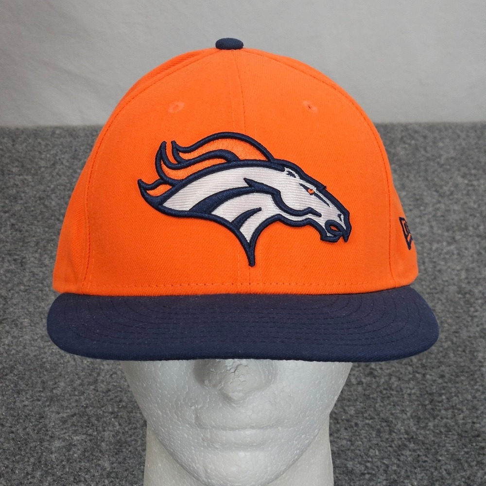 Denver Broncos Hat 7 3/8 Orange Blue New Era 59FIFTY Fitted NFL Sideline Cap